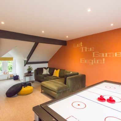 Dale House Kettlewell Games Room with multi games table and playstation